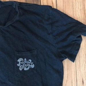 Black graphic pocket tee 😎